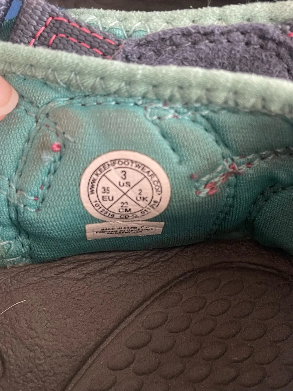 Keen Kids Pink and Teal Closed-Toe Adventure Sandals